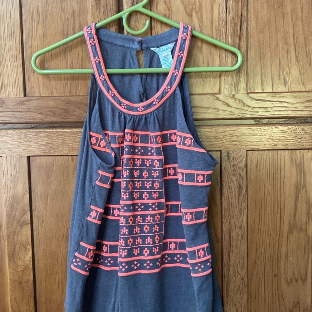 Beautiful embroidery Sundance top.